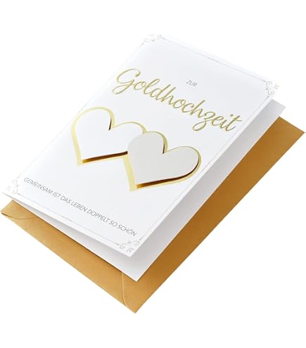 Edition Seidel Biglietto di auguri per matrimonio in oro con stampa