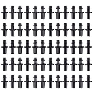 Générique 50pcs 1/4inch Raccord de Buse Goutte à Goutte Tuyau Plastique Pour Arrosage du Jardin