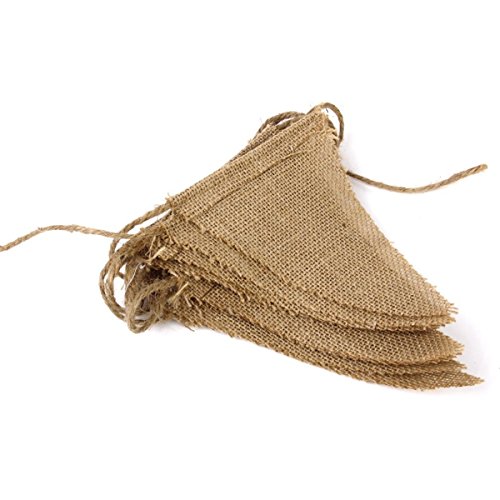 PIXNOR 13st Jahrgang Jute Girlande Hochzeit Banner – groß für Hochzeit Zeremonie Dekoration - 2