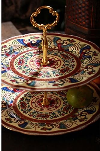 Hand outline in upscale two-tier cake plate/ fruit/Creative fruit tray/Dim sum