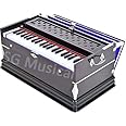 SG Musical Harmonium - 3 1/4 Octave, Double Bellow, 39 Keys, Black, Wooden Body, 2 Reeds (Bass - Male), 22 x 12 x 10 Inch, Yoga, Bhajan, Kirtan