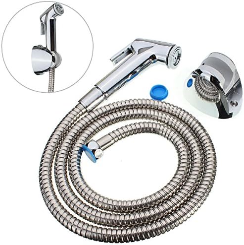 Bidet Sprayer Bathroom Douche Shattaf Cloth washing Diaper Cleaning Handheld Toilet Shower Head Wall Bracket 59 Inch Hose Set