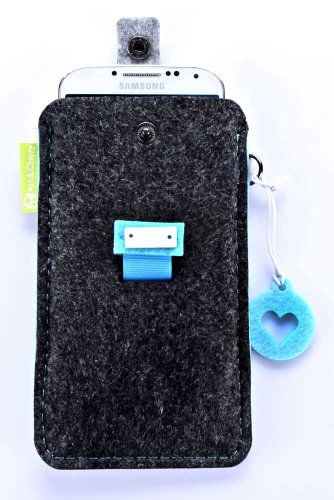 Filztasche / Schutzhülle mit Gurt Kindle Paperwhite blau - 2