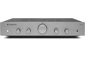 Cambridge Audio AXA25-25 Watt Separate Integrated Stereo Amplifier HiFi System Featuring Tone and Balance Control with Front Aux Input - Lunar Grey