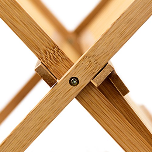 Relaxdays 10019150 Abtropfgestell CROSS HBT 24,5 x 47 x 33,5 cm Abtropfgitter Bambus klappbar Geschirrabtropfer für Teller und Tassen als Geschirr Abtropfkorb und Holz Geschirrkorb mit Bestecksammler, natur - 6