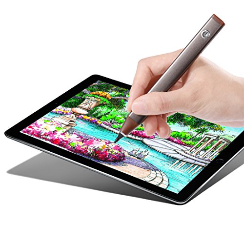 Stylus Stift, Touchscreen Eingabestift , Wrcibo USB Aufladbar Kapazitiver Eingabestift Stylus Touch Pen Touch Screen Zeichnen- und Schreibstift, Feine Präzision Kugelschreiber für Touch-Screen Smartphones & Tablets (Braun) - 2