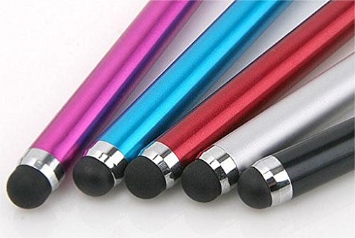 KingCase® 10er Pack universal Stylus Stift Touch Pen Eingabestift Alu edel Look für alle kapazitive Touchscreens wie Smartphone Handy PDA Tablet PC für Samsung Galaxy S3/S4/S5 Galaxy Tab, iPhone 4/5/6, Sony, HTC,LG Smartphones verschiedene Farben - 3