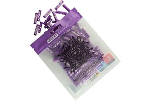 Medusafilters 100 filtros de carbón activo Ø 6 mm | Tamaño de punta, con tapas de fibra veganas y cáscaras de coco activado para fumar más agradable y menos contaminante (VIOLET)