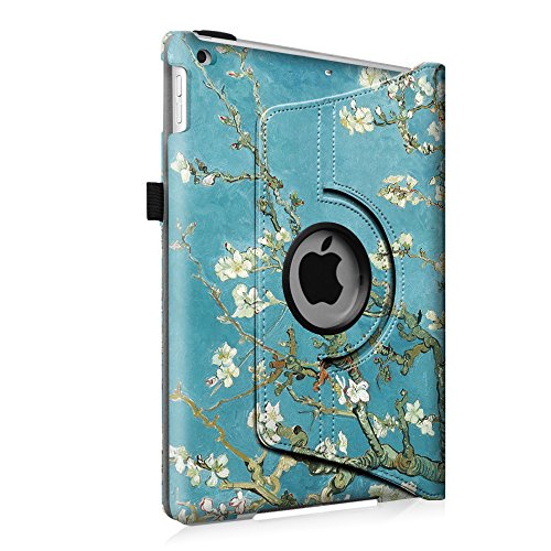 Fintie iPad mini 1 / 2 / 3 Hülle – 360 Grad Rotierend Stand Kunstleder Smart Cover Schutzhülle Case mit Auto Schlaf / Wach Funktion und Stylus-Halterung für Apple iPad Mini 3 / iPad Mini 2 / iPad Mini, Mandelblüten - 8