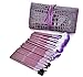 Glow 30 Piece Makeup Brushes Set in Purple Crocodile Design Case