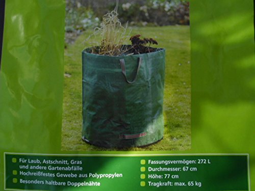 XXL Gartenabfallsack 272 L Laubsack Rasensack Gartensack Sack NEU - 2