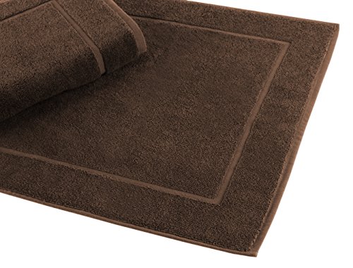 Betz Badvorleger Größe 50x70 cm 100% Baumwolle Badematte Badteppich Duschvorlage Premium Qualität 650 g/m² Farbe Nuss Braun