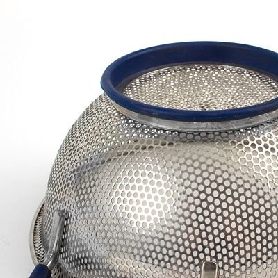 Lakeland Edelstahl-Sieb, Silikongriffe, Edelstahlnetz,Blau, 17,5 cm Ø - 4
