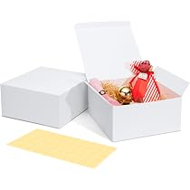 3 Scatole Regalo In Kraft Dekun – 20x20x10 Cm – Marroni Con Spago – Riciclabili E Facili Da Montare