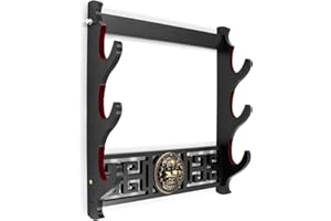 DELUFU Supporto per spada, supporto da parete in velluto imbottito per spada Tan.to Samu.rai, spada laser, spada laser, cosplay Blade Tanjirou (3 livelli)