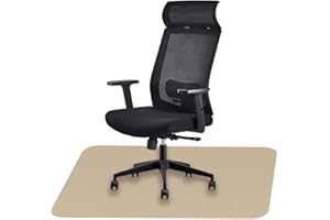 Icegrey Esteras para Sillas Protector de Piso Antideslizante Lavable Rectangular para Silla de Oficina para Pisos de Madera y Piso de Baldosas Beige 120x90cm