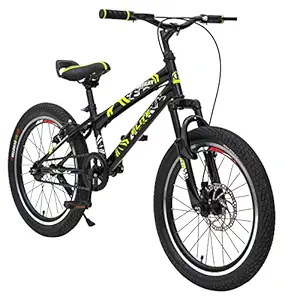 Geekay Elite 20T Kids Single Speed Steel Frame 10 inches Dual disc Brake WithoutGear Children MTB bike/Bicycle for Unisex Adults Ideal Height 3ft+ Age 6 to 10 Year(92% Assembled Rest Easy Self-Assembly)