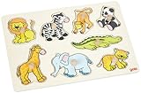 Goki 57874 - Steckpuzzle - Zootiere - 