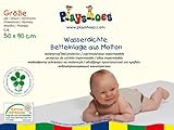 Playshoes 50 x 90cm Molton Mattress Protector Waterproof and Breathable Oeko-Tex Standard 100