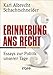Cover zum Buch Erinnerung ans Recht