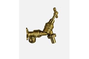 UKDEALS DIRECT UKDD® Outdoor Garden Tap 1/2" BSP Bib Tap with 15mm Brass Wall Plate Elbow WRAS Approved