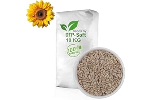 DTP-SOFT 10 kg de graines de Tournesol décortiquées, Nourriture dispersée pour Oiseaux