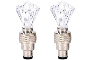 Lovelegis Due luci per Ruote Bicicletta - Valvola Pneumatici - Lucine - Effetto LED - Accessori Illuminazione - Ciclismo - Bici - Bambini - Adulti - a froma di Diamante