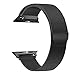 Produktbild VIKATech Für Apple Watch Armband 38mm, Milanese Schlaufe Edelstahl Smart Watch Armbänder mit einzigartiger Magnetverriegelung für Apple Watch Armband 38mm Series 3/2/1, Sport, Edition, Schwarz