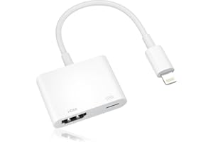 OLKIEQZ Lightning Digital AV Adapter [Certificado Apple MFi] iPhone iPad HDMI Adapter 1080P Audio y vídeo Sincronización HDMI Cable Connector para TV/HDTV/Monitor,Compatibile con iPhone 14/13/12/11/8P/X/iPad