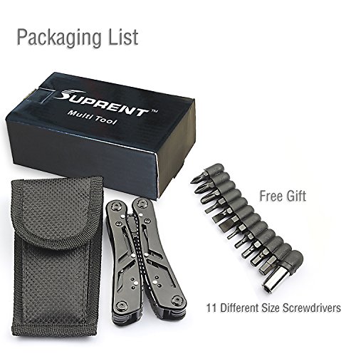 Suprent Multi-Tools Schwarz Nylon Hülle Multifunktionswerkzeuge - 7