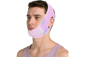 XBFOCNH Fascia sollevamento viso,Cintura per il viso,per Massaggio contorno viso Lifting Maschera rassodante,Viola