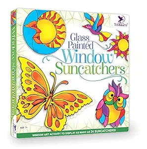 ToyKraft Kids Window Suncatchers Glass DIY Painting Set- Age 8 Year & Above