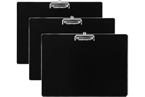CYEER Set di 3 portablocco formato A3, formato orizzontale, formato A3, formato A3, formato A3, portablocco con foro, portablocco con clip, portablocco per ufficio, scuola o ristorante