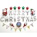 Produktbild RotSale® 12er Set Weihnachten Folienballon Luftballon Aluminiumfolie Heliumballon Weihnachtsdeko + Gratis Fußpumpe + Klebband + Schleifenband + Weihnachtsmütze