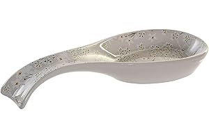 MGE WORLD MGE - Reposacucharas de Cocina de Cerámica - Reposa Cucharas Cocina - Soporte Cucharas Cocina - Apoya Cucharas - Descanso para Utensilios - Posa Cucharas Cocina en Gres