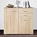 Produktbild CSSchmal Sideboard mit 2 Türen 2 Schubladen Eiche Highboard Kommode Standschrank Mehrzweckschrank Anrichte Typ 90