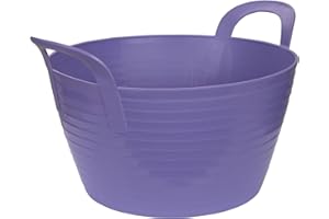 Kerbl Trog FlexBag lila (Flexibler Futtertrog, Müslischüssel, Fassungsvermögen 12 Liter, Futtereimer mit Zwei Griffen)