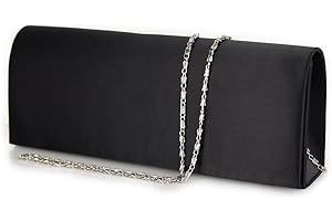 EMILA Pochette in raso elegante cerimonia da donna ragazza signora Borsa a mano piccola Clutch borsetta tinta unita di moda matrimonio comunioni primavera estate 2024 Raso