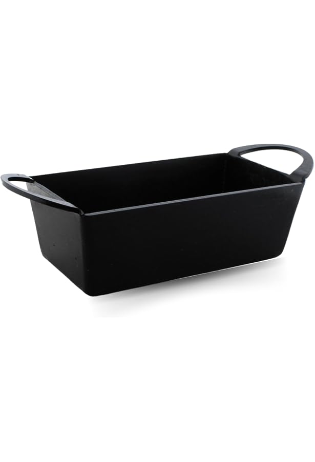 Lodge Cast Iron Loaf Pan Black: Rectangle Bread Pan, Oven
