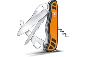 ‎VICTORINOX Victorinox Taschenmesser Hunter XT Grip (6 Funktionen, Feststellbare Waidklinge, Kordel) orange/schwarz