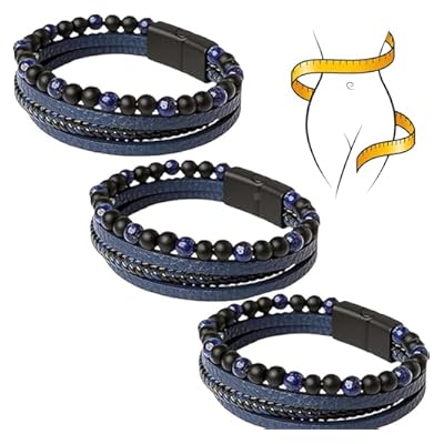 3 Pcs Volcanicx Wellness & Relief Bracelet, Volcanic X Menopause Bracelet For Slimming, Magtherapy Relief Bracelet For Menopause, Hot Flashes Menopause Relief Bracelet, For Women Men (blue)