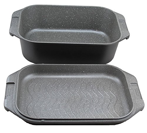 Schäfer Bräter – Induktions-Brattopf der „SERIE MAYA“ mit GRILL-Deckel (Grillplatte) mit Innen-Marmorbeschichtung 10769 - 2