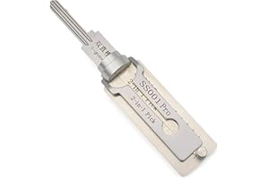 Qxiao SS001 Dietrich-Werkzeug für Doppelrillentürschloss Pro, 2-in-1-Decoder und Pick-Werkzeuge, Autoschlüssel-Leser, Mehrzweck-Wartung, Reparatur-Kits, robuste Handwerkzeuge