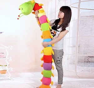 ZUKU~Big Size Caterpillar Soft Toys for Kids Girls Long Teddy Bear Birthday Gift Home Room Sofa Decoration car showpieces 160 cm