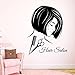 Produktbild shentop Etiqueta engomada del salón Mujer Peluquería Cabello Belleza Spa Decal Corte de Pelo Carteles de vinilo Tatuajes de pared Decoración Decoración Mural Salón Sticker58 * 71 cm