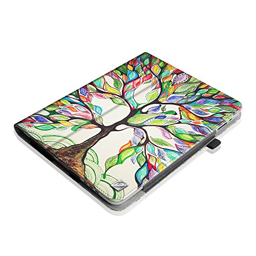 Fintie Apple iPad 1 Hülle Case Schutzhülle Etui Tasche – Folio Slim Fit Ständer Kunstleder Smart Cover mit Stylus Loop für iPad 1st Generation, Liebesbaum - 9