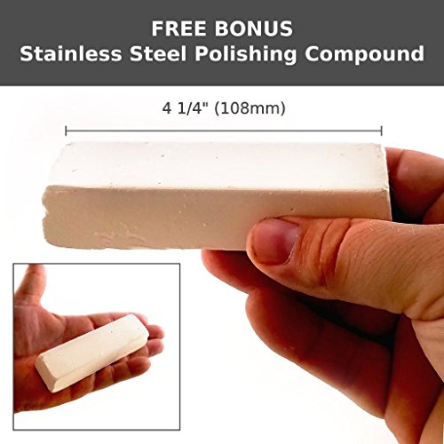 SPTA 9-teilig Hartmetall Reinigung & Polieren Mop Rad Set Fur Rotary Werkzeug Manifold, Aluminium, Edelstahl, Chrom - 6