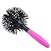 Denshine 3D Bomb Curl Brush Styling Salon Round Hair Curling Curler Comb Tool Pink