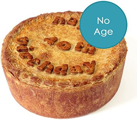 Hartland Pies 25cm (10 inch) Pork Pie Happy Birthday Personalised Cake Gift Present - No Age