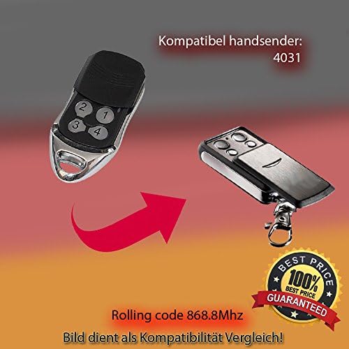Sommer 4031 TX03 868 Replacement 4 Compatible Remote Control Transmitter – 868.8 MHz Keyfob